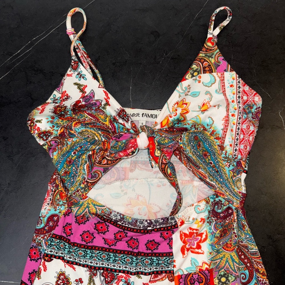 Colorful Paisley Print Dress